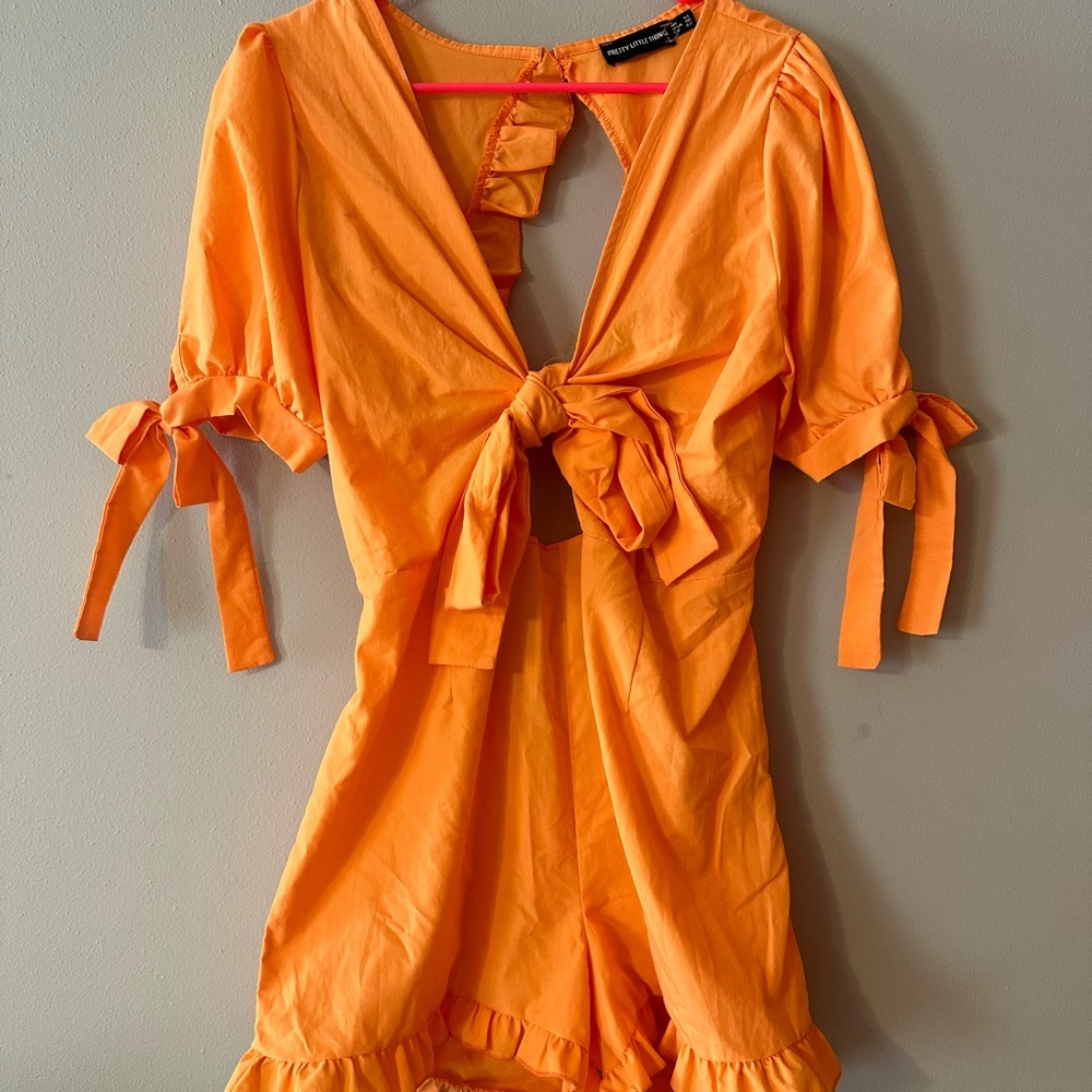 pretty little things orange romper !